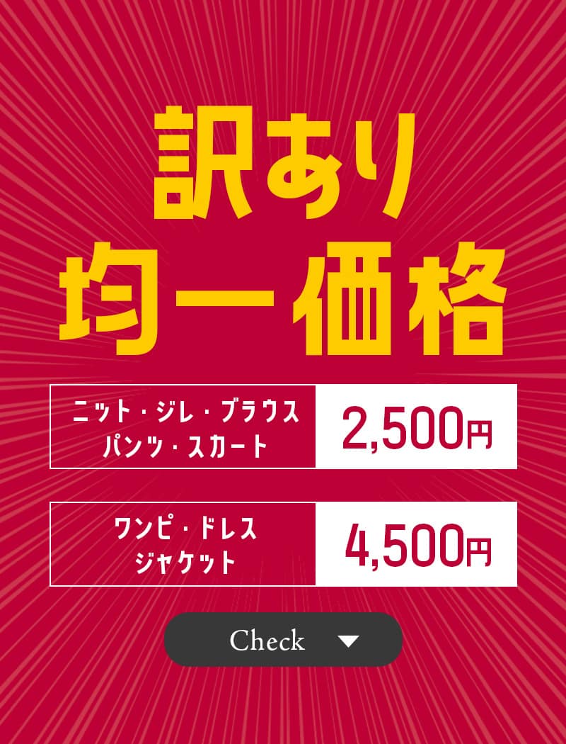 訳あり　均一価格