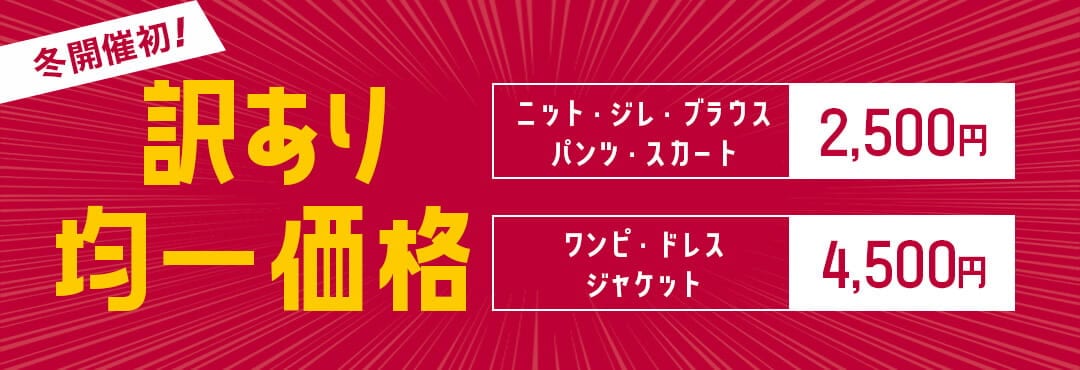 訳あり　均一価格