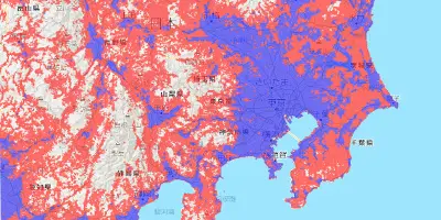 ワイモバイルのサービスエリアマップ