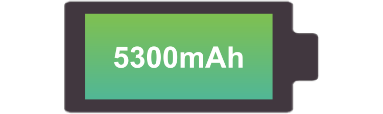 5,300mAhの大容量バッテリーを搭載したA102ZT