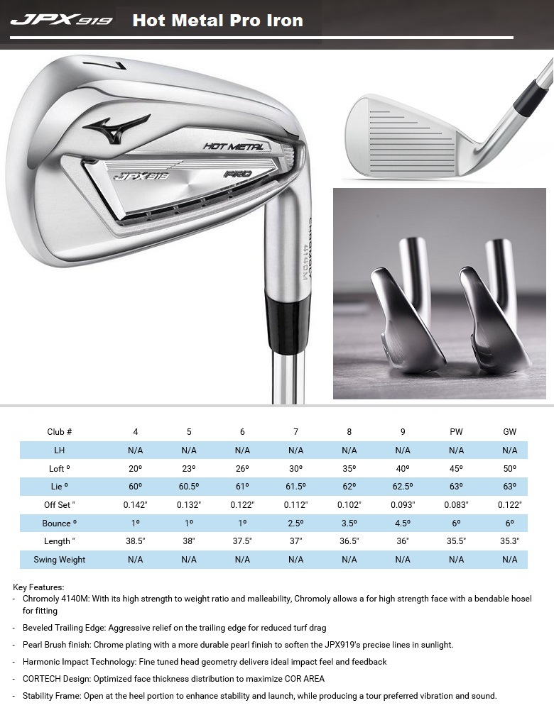 mizuno hot metal pro 919