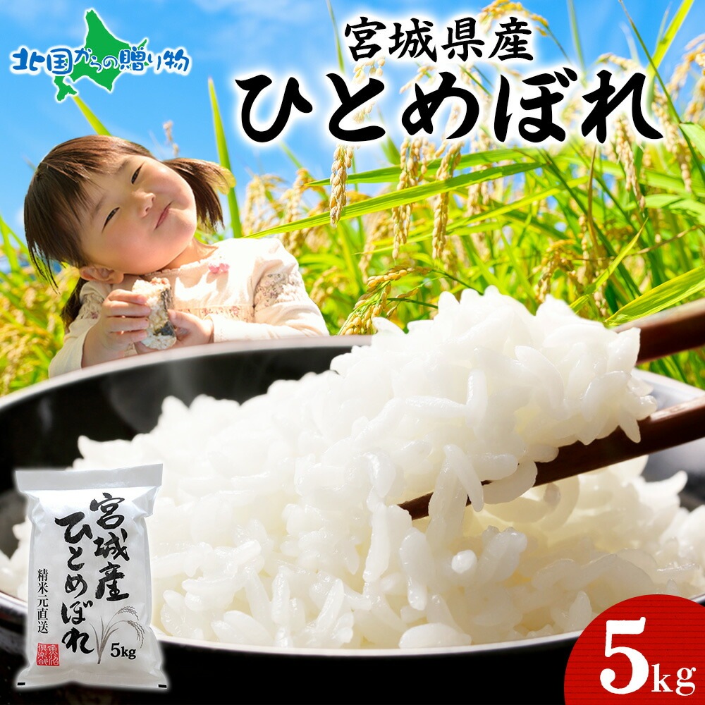 宮城県産 ひとめぼれ 計5kg 宮城県 備蓄 米 コメ 白米 精米 お米