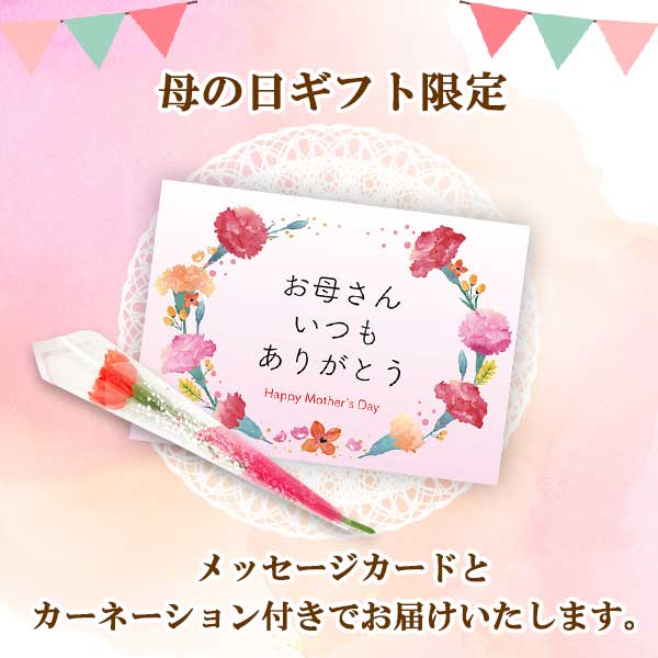 母の日ギフト メッセージカード カーネーション付き しずく珠 みかん