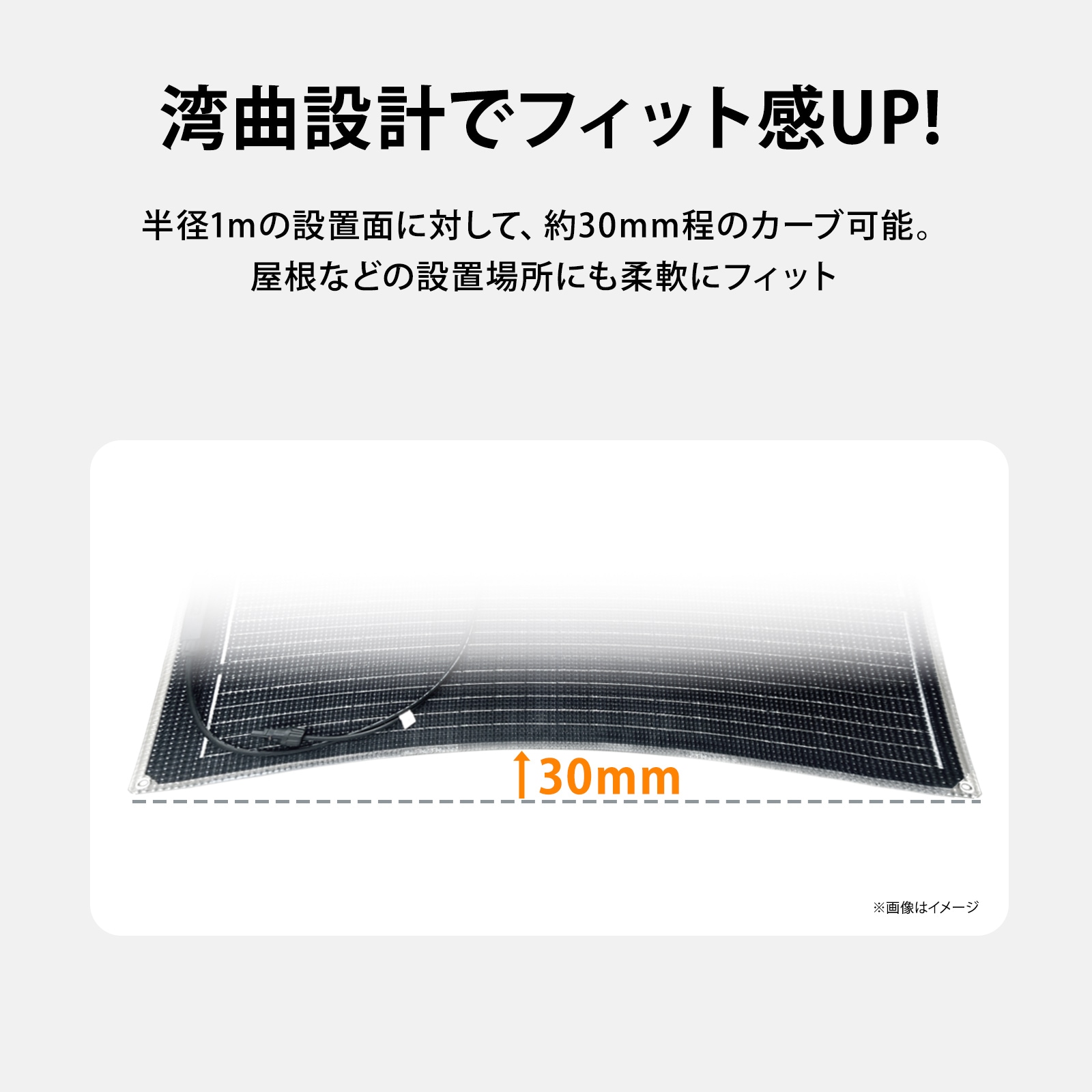 60W ソーラーパネル 24V セミフレキシブル 薄型 軽量 単結晶 ETFE 高