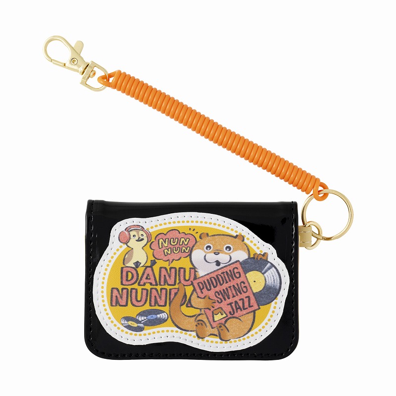 アイヌ　パスイ 32センチ 可愛い嘘のカワウソ ぬんぬんレコード リール付き2つ折りパスケース