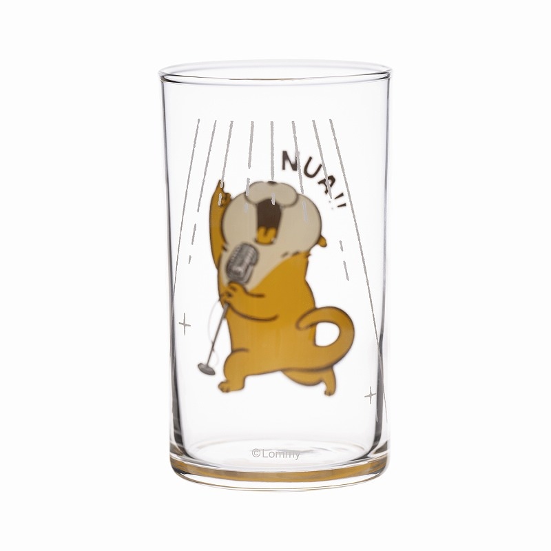 可愛い嘘のカワウソ ぬんぬんレコード ストレートロックグラス(マイク