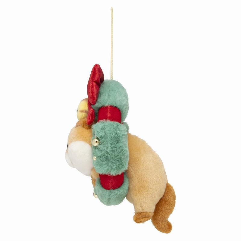 可愛い嘘のカワウソ クリスマスリースのぷらりんぬいぐるみ | 今月の新