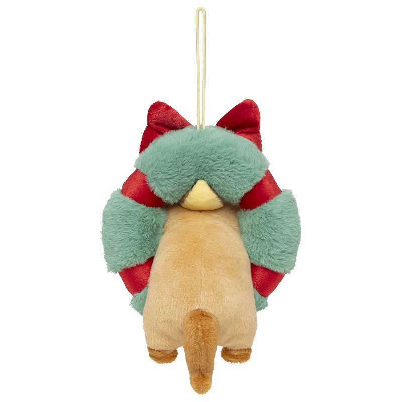 可愛い嘘のカワウソ クリスマスリースのぷらりんぬいぐるみ | 今月の新