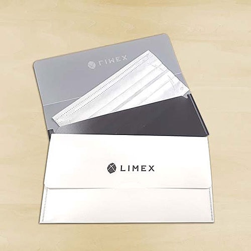 LIMEX（ライメックス）フタ付抗菌マスクケース 100枚（OPP袋入れなし）