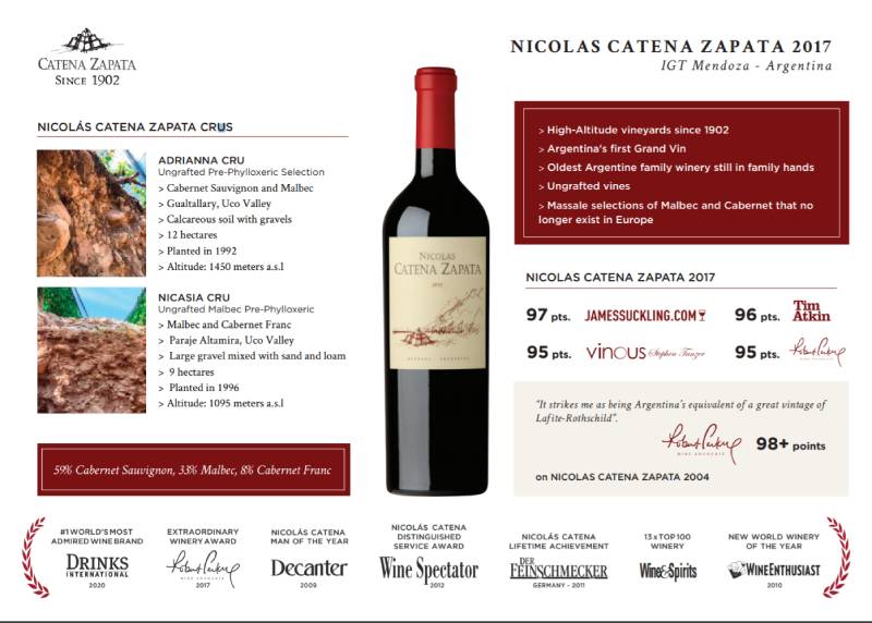 ニコラス・カテナ・サパータ2017<br><br>【アルゼンチン】【赤ワイン