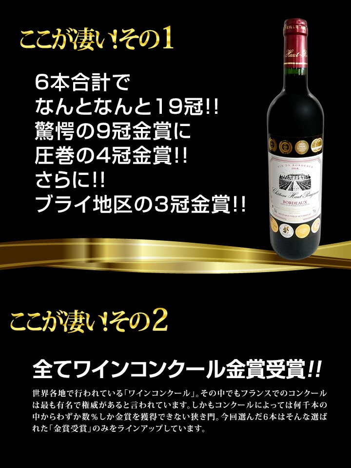 赤ワインセット【送料無料】第206弾！全て金賞受賞！史上最強級