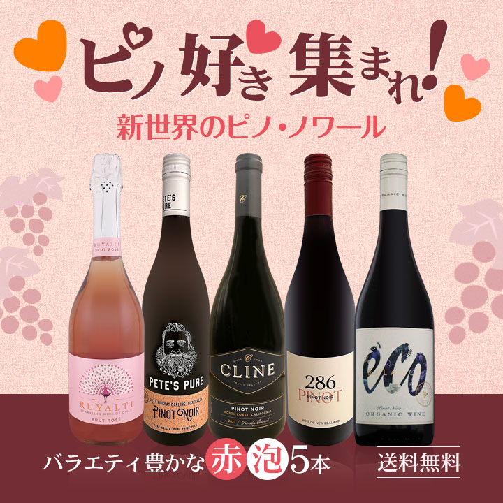 送料無料】ピノ好き集まれ！デイリーに楽しむ新世界ピノ・ノワール厳選