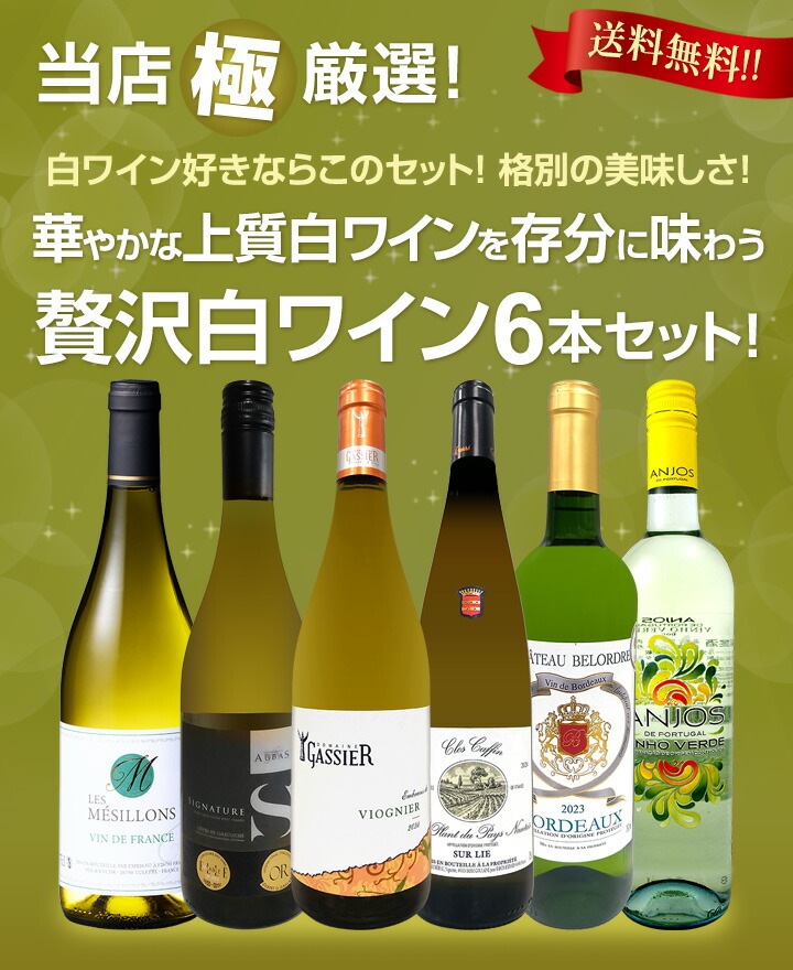 送料無料】第64弾！当店≪極≫厳選！白ワイン好きならこのセット