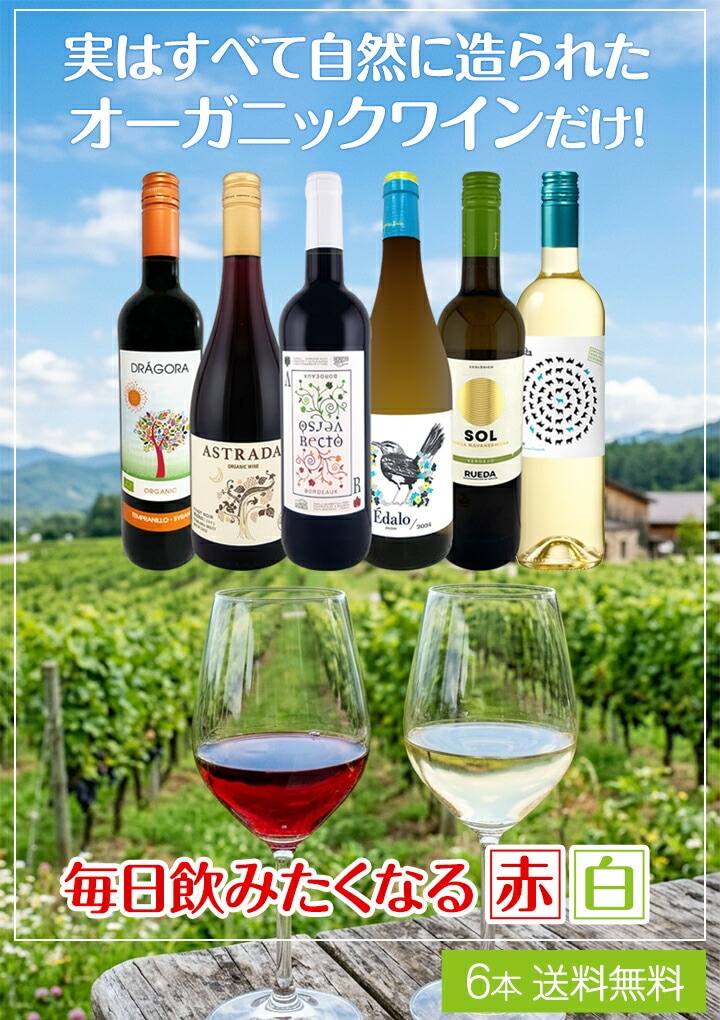 送料無料】毎日飲みたくなるワイン赤白6本セット！実はすべて自然に造