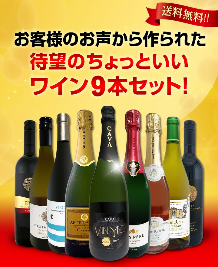 送料無料】お客様のお声から作られた待望のちょっといいワイン9本