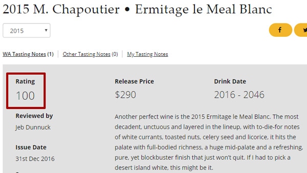 シャプティエ・エルミタージュ・ブラン・メアル 2015Chapoutier Ermitage Blanc Le Meal | 白ワイン | 京橋ワイン
