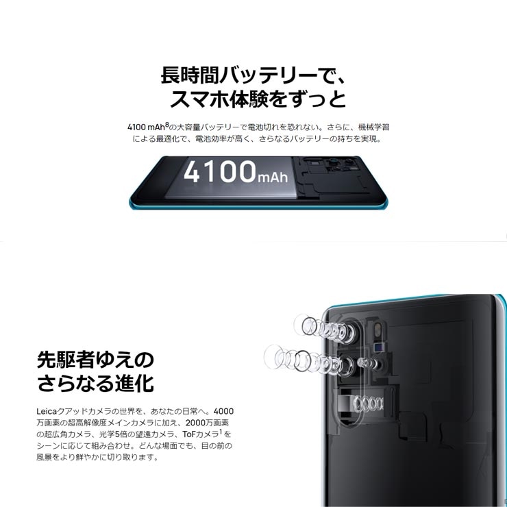 Docomo Huawei P30 Pro hw-02L Black ［SIMロック解除済み］[simfree]