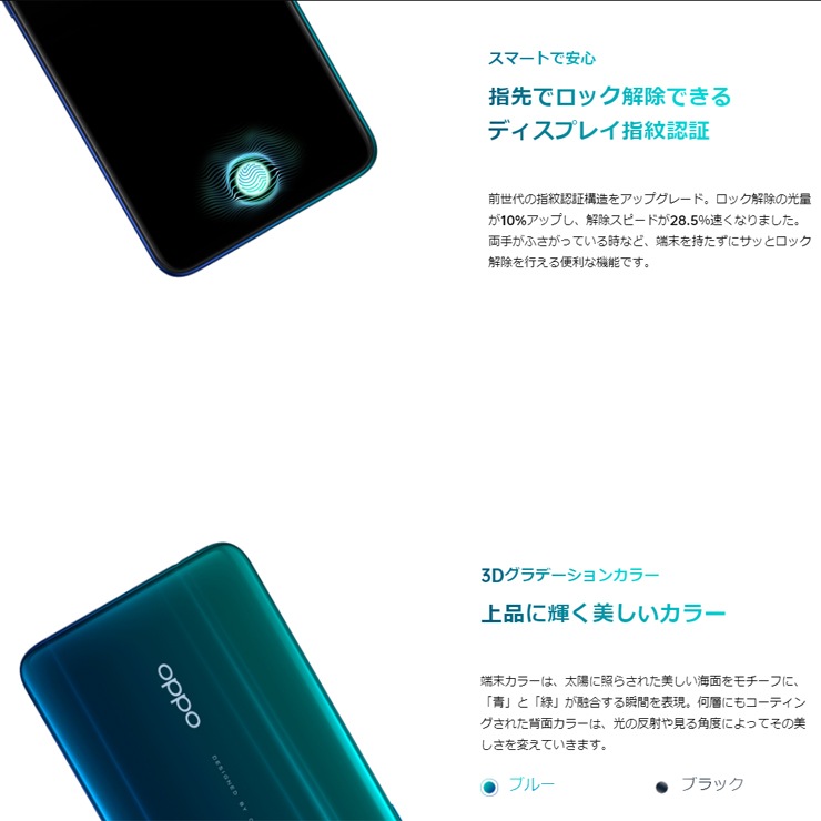 OPPO Reno A black ブラック [cph1983][6GB/128GB] [oppo][スマホ ...