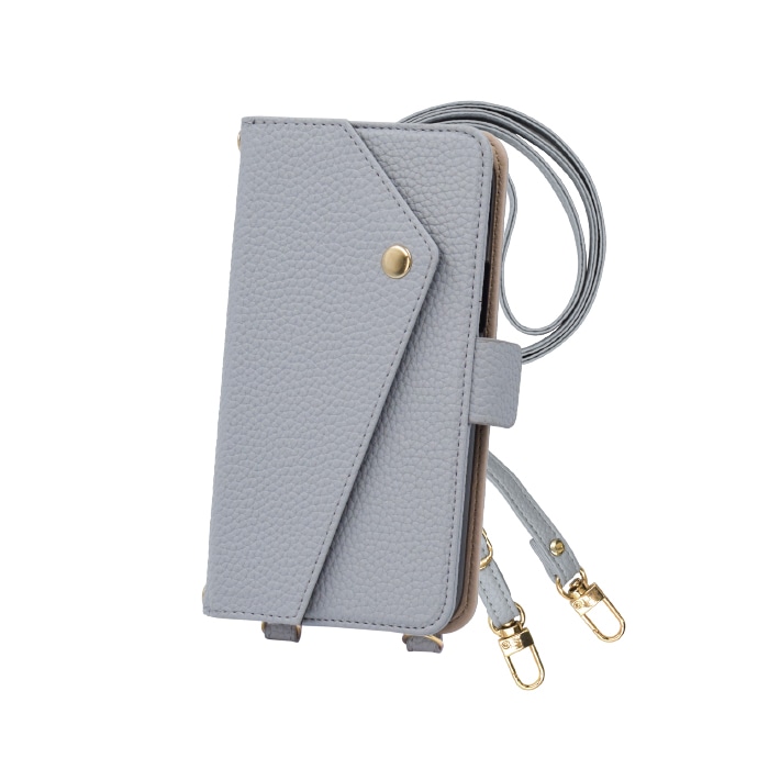 青色の2wayスマホショルダーケース