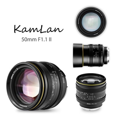 レンズ(単焦点) 取寄】KAMLAN カムラン 交換レンズ 50mm F1.1 II フジフィルムX ...スマホ/家電/カメラ
