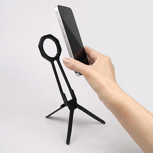 即配】EXAPRO マグネティックモバイルスタンド ブラック XP-MS01BK