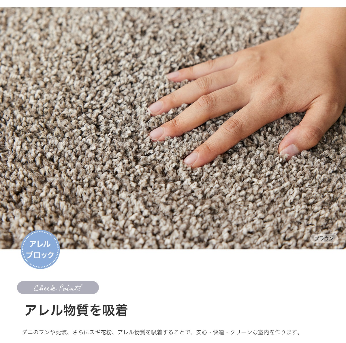 洗えるラグ ソル