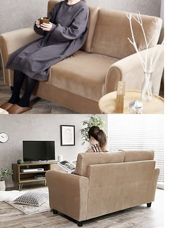 annie velor sofa