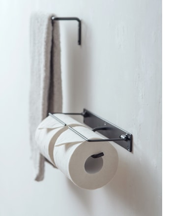 iron toilet paper holder duble