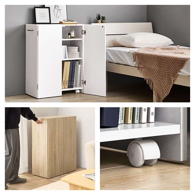 扉付きブックシェルフ