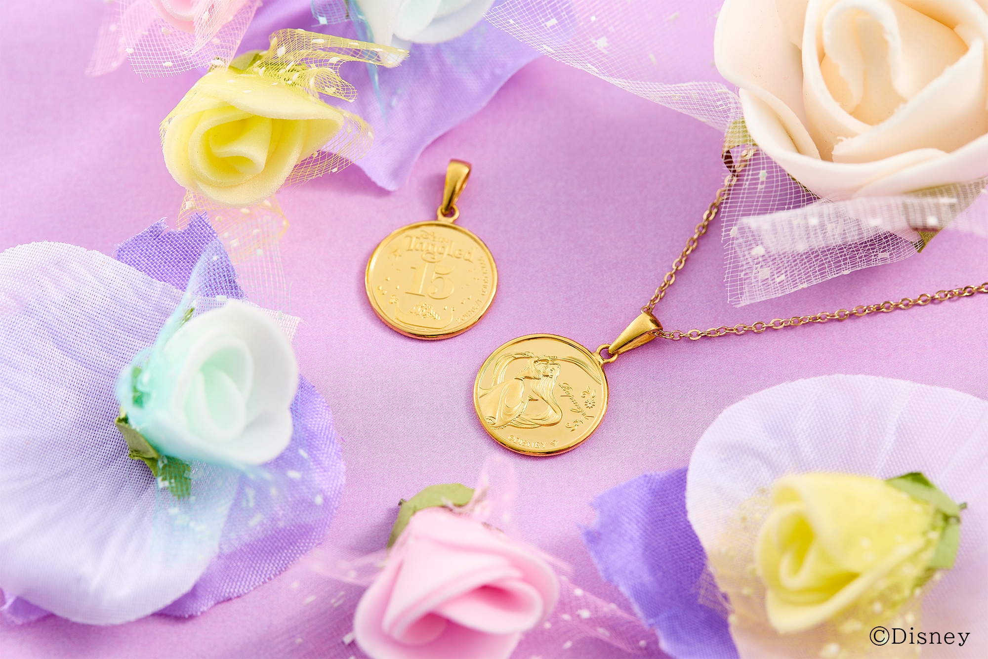 ラプンツェル15周年記念　純金ペンダントトップ