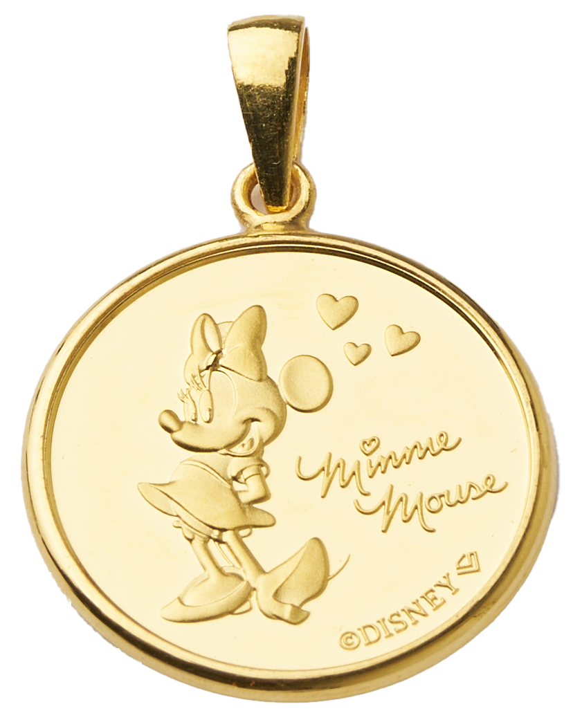 Disney監修】 ミッキー＆ミニー リバーシブルメダルペンダントトップ