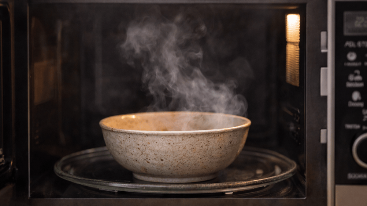 陶器は電子レンジ注意
