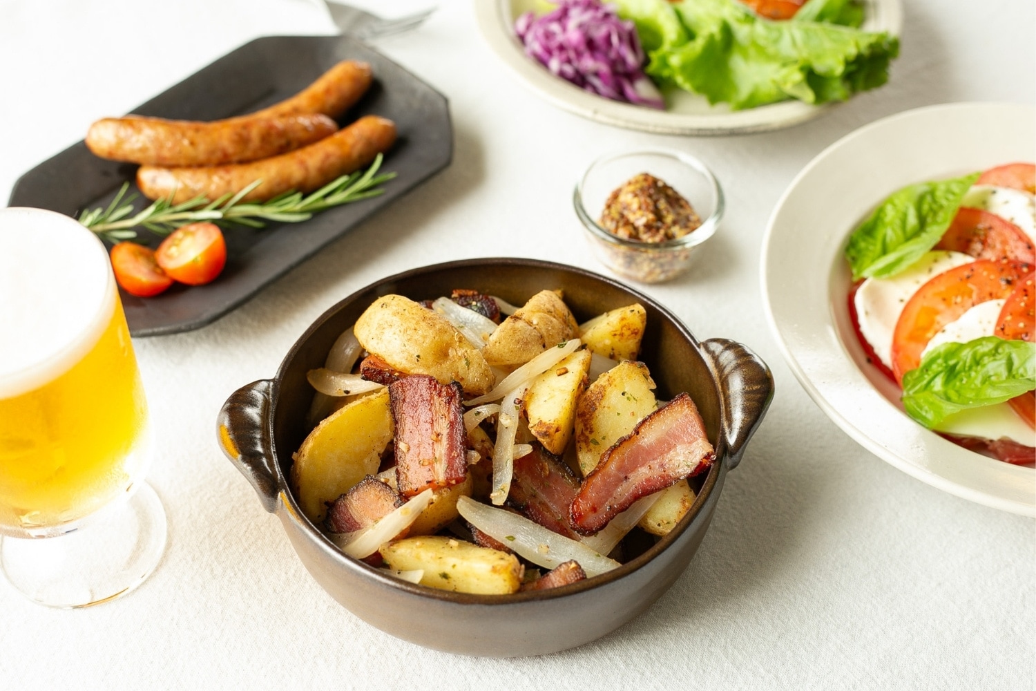 北海道 燻製 ハントヴェルク 熟成ベーコンでジャーマンポテト