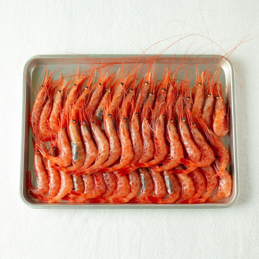 【道内限定冷蔵配送！】生の状態でお届け！赤色の濃さが違う！！甘海老500g