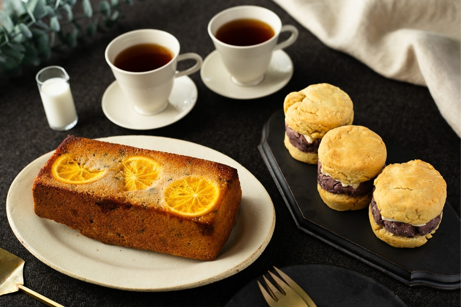 紅茶の茶葉を練り込んだ生地 オレンジのさわやかな香り