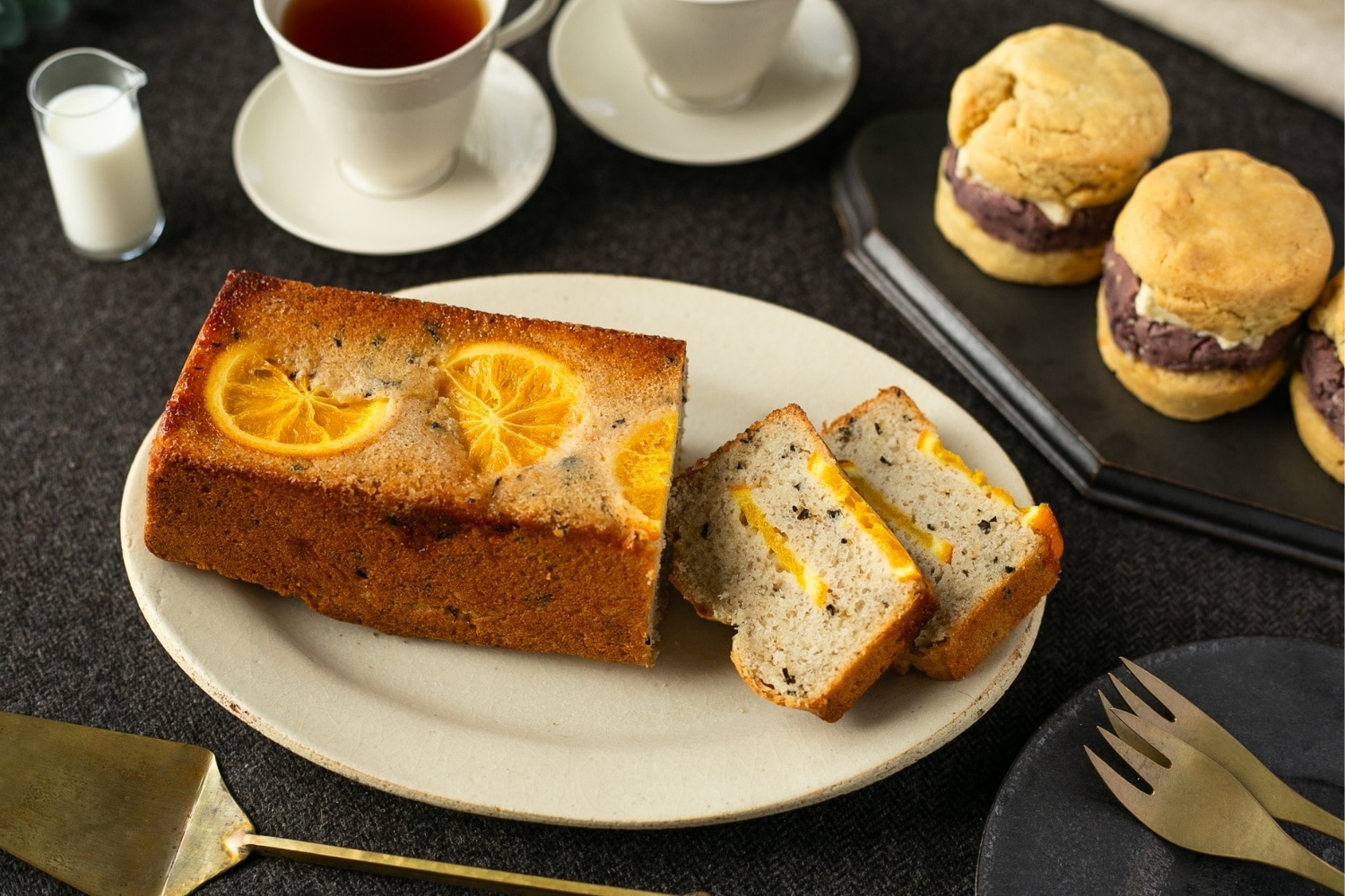生地の中にも輪切りオレンジ 柑橘の香り