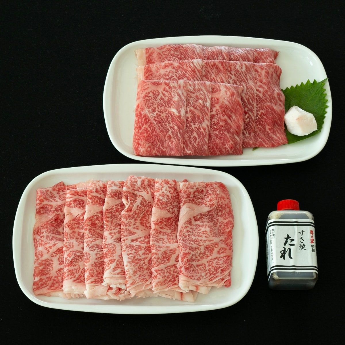 白老牛のきらめく霜降りすき焼きセット（極上ロース+上モモ・ウデ）※特製すき焼きタレ付