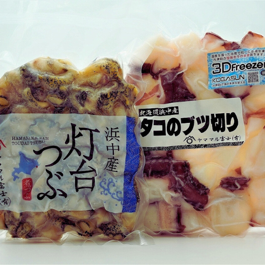 【急速冷凍で鮮度そのままに！】タコとツブ刺身セット