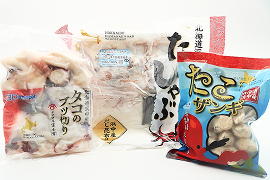 【タコざんまい！】タコしゃぶとタコ足ぶつ切りとたこザンギ