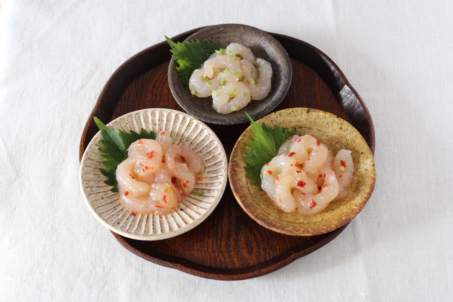 【2種のエビを贅沢に食べ比べ！】ボタンエビ・甘エビの一夜漬けとエビわさセット