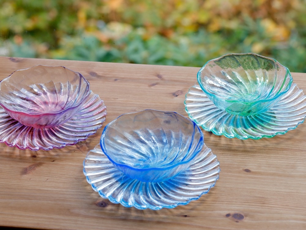 クリスタル風ガラス製大皿
