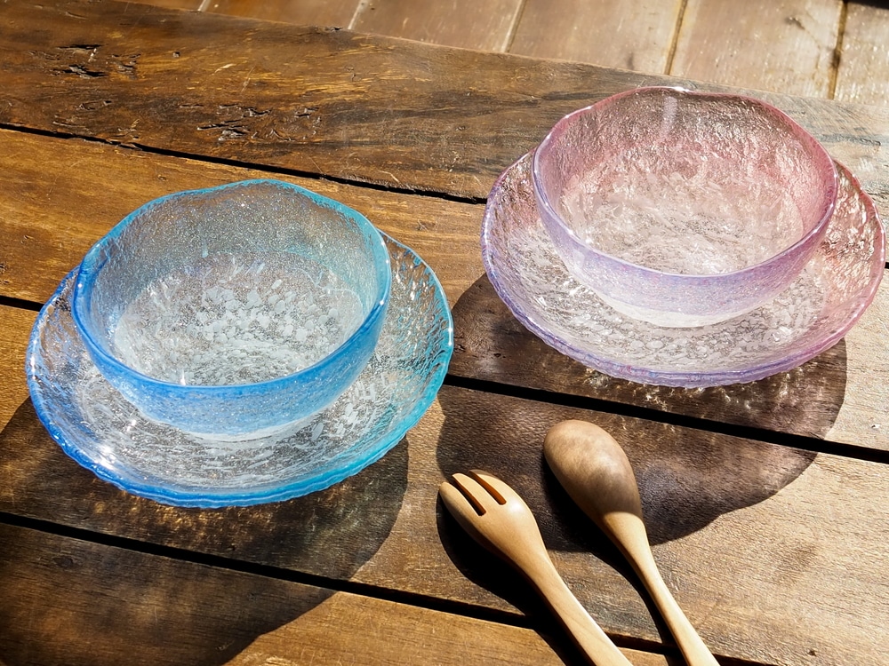 氷彩 プレート小 | 北一硝子 まごころお届け便