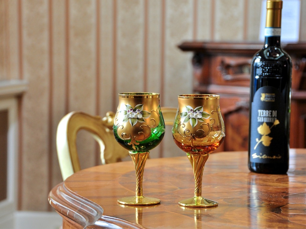 Venetian Glass ベネチアングラス シャンパングラス 4客 24金 | nate ...