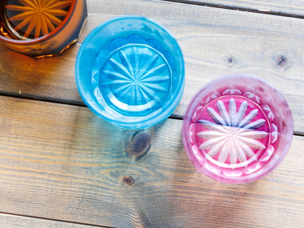 四季折々 月見うさぎ大杯 | 北一硝子 まごころお届け便