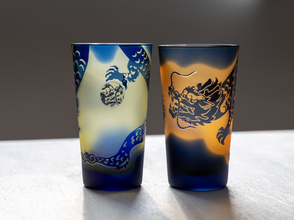 月見龍 タンブラー | 北一硝子 まごころお届け便