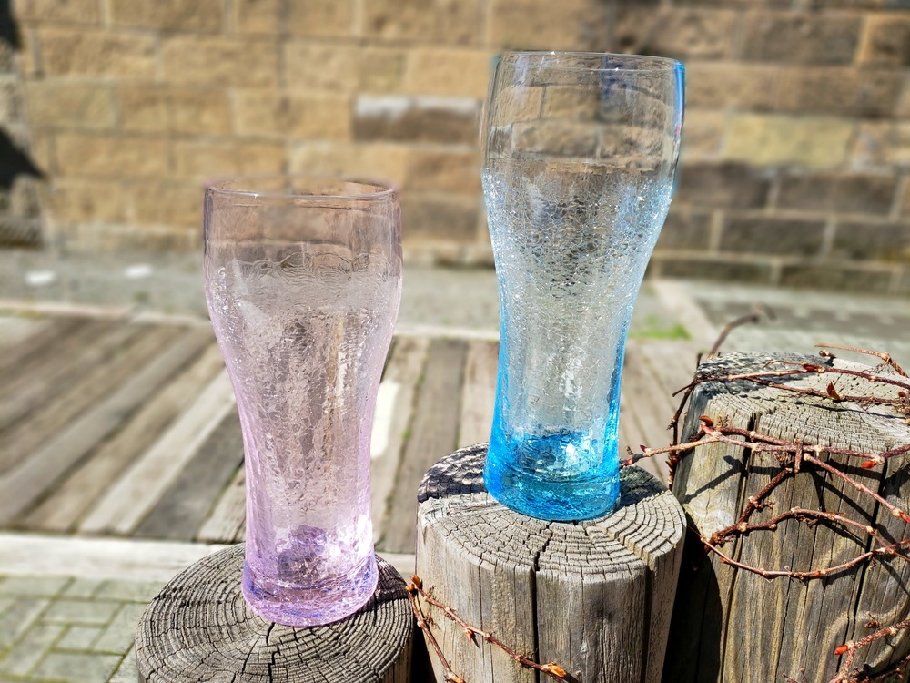 ★氷の華ビアグラスペア（木箱付） カントリー Country 北一硝子 まごころお届け便