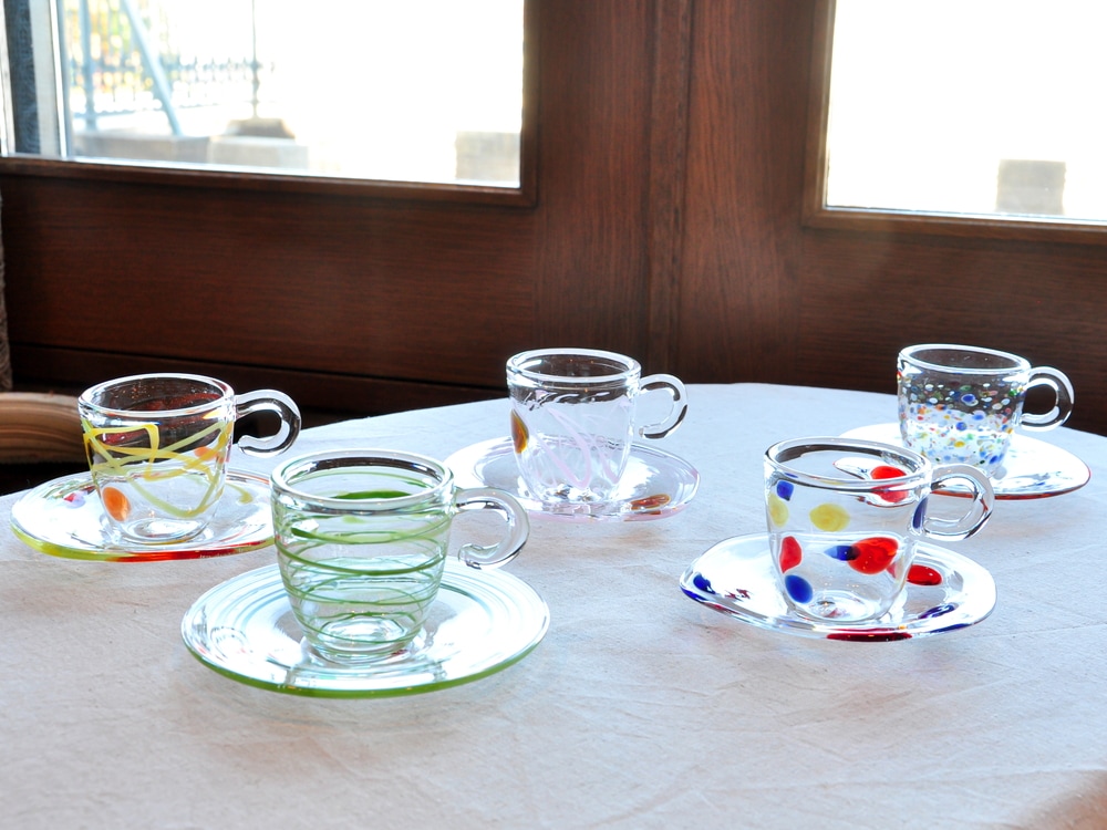 マッシモ・ルナルドン作品 耐熱性デミタスカップ | 北一硝子 まごころ