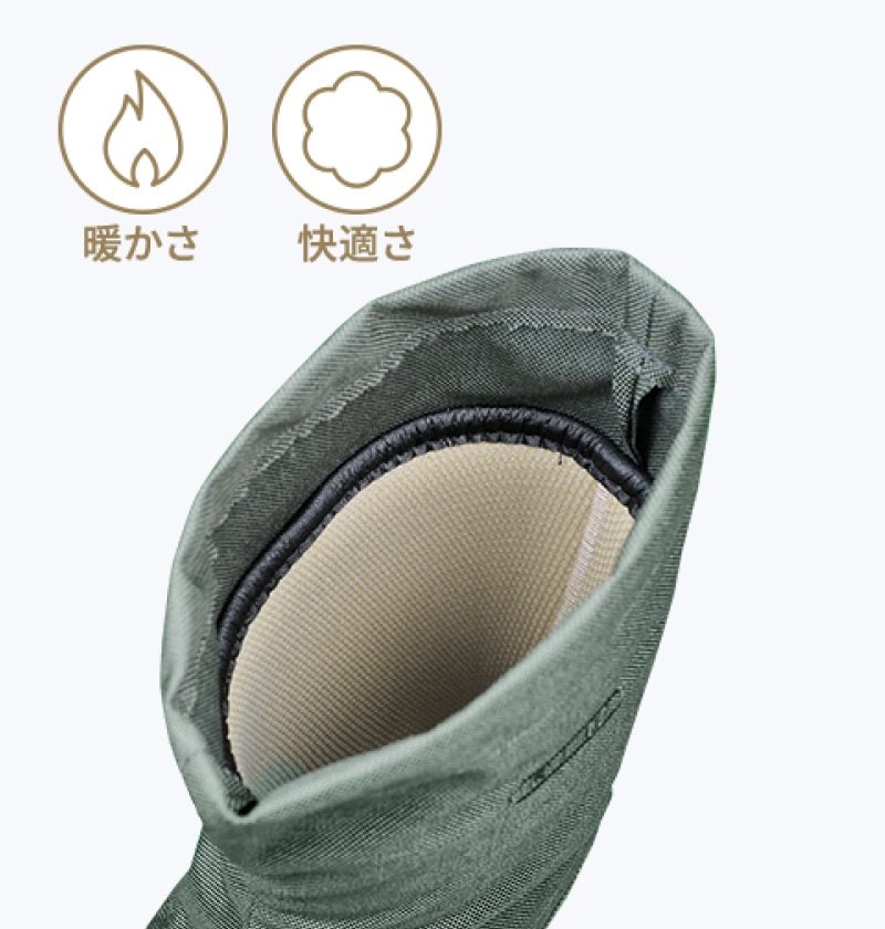ウレタン8mmの裏地でしっかり防寒・温かい！
