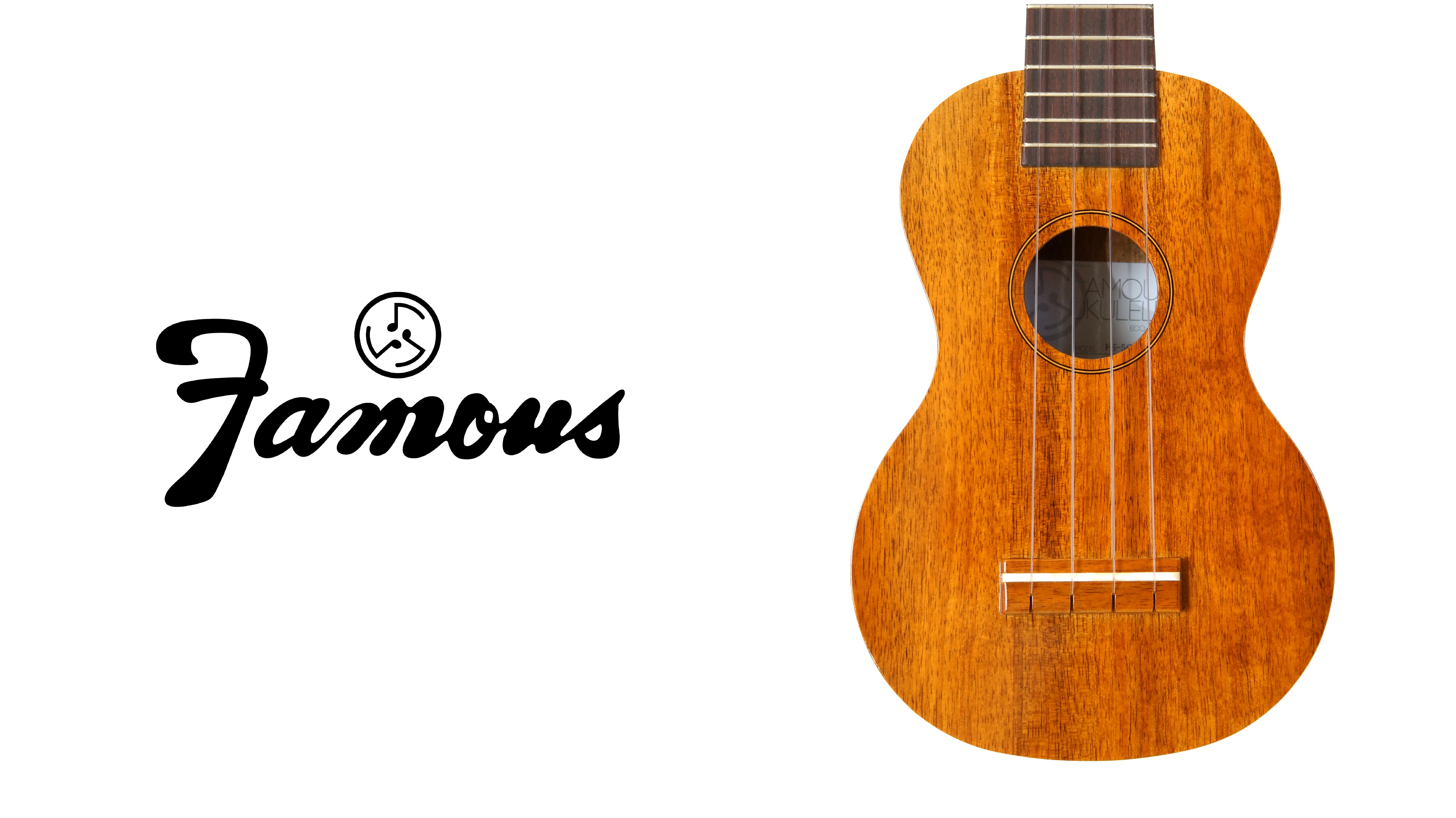 ウクレレ famous Famous FS-1G ソプラノウクレレ マホガニー ギアペグ 日本製