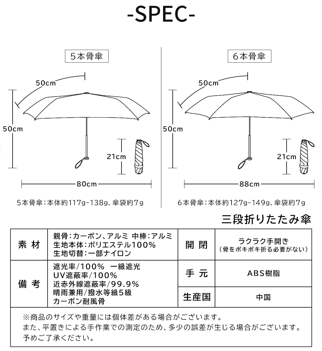 超軽量カーボン日傘 晴雨兼用 U.Light～airy～ | すべての商品